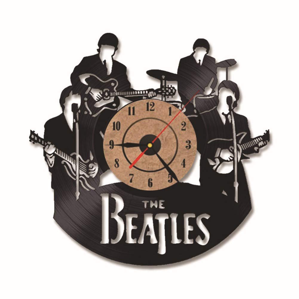 Horloge vinyle murale Beetle contre les murs vides : déco rétro 30cm