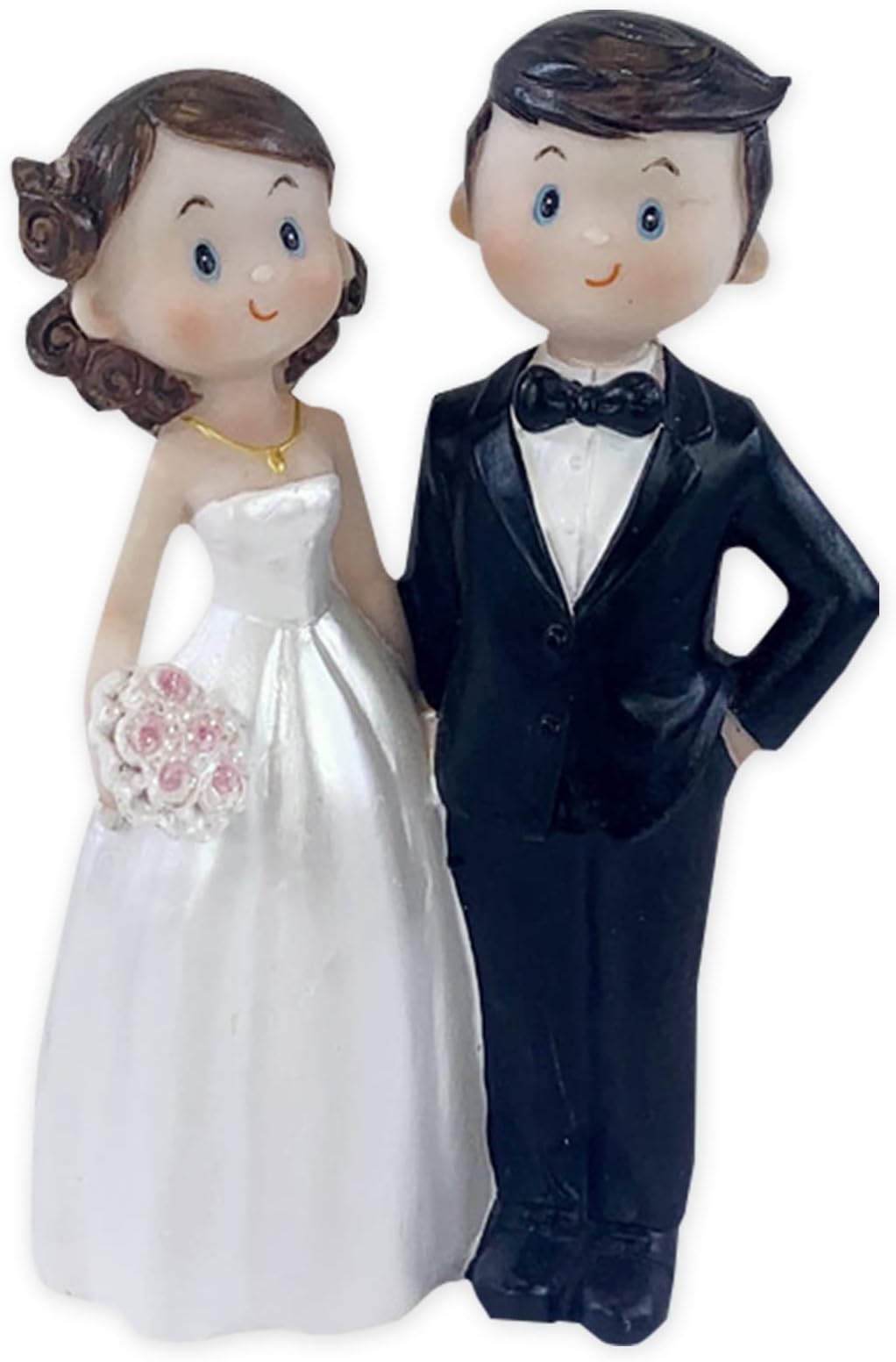 4.7"Wedding Cake Toppers Bride and Groom Figures Ornament Gifts Party Decorations