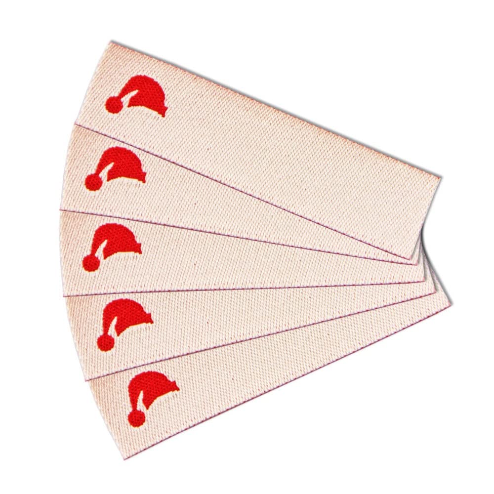 Etichette termoadesive per etichettare "Cappello", quantità 200 pezzi/45,40 €, combinazioni di colori crema - rosso