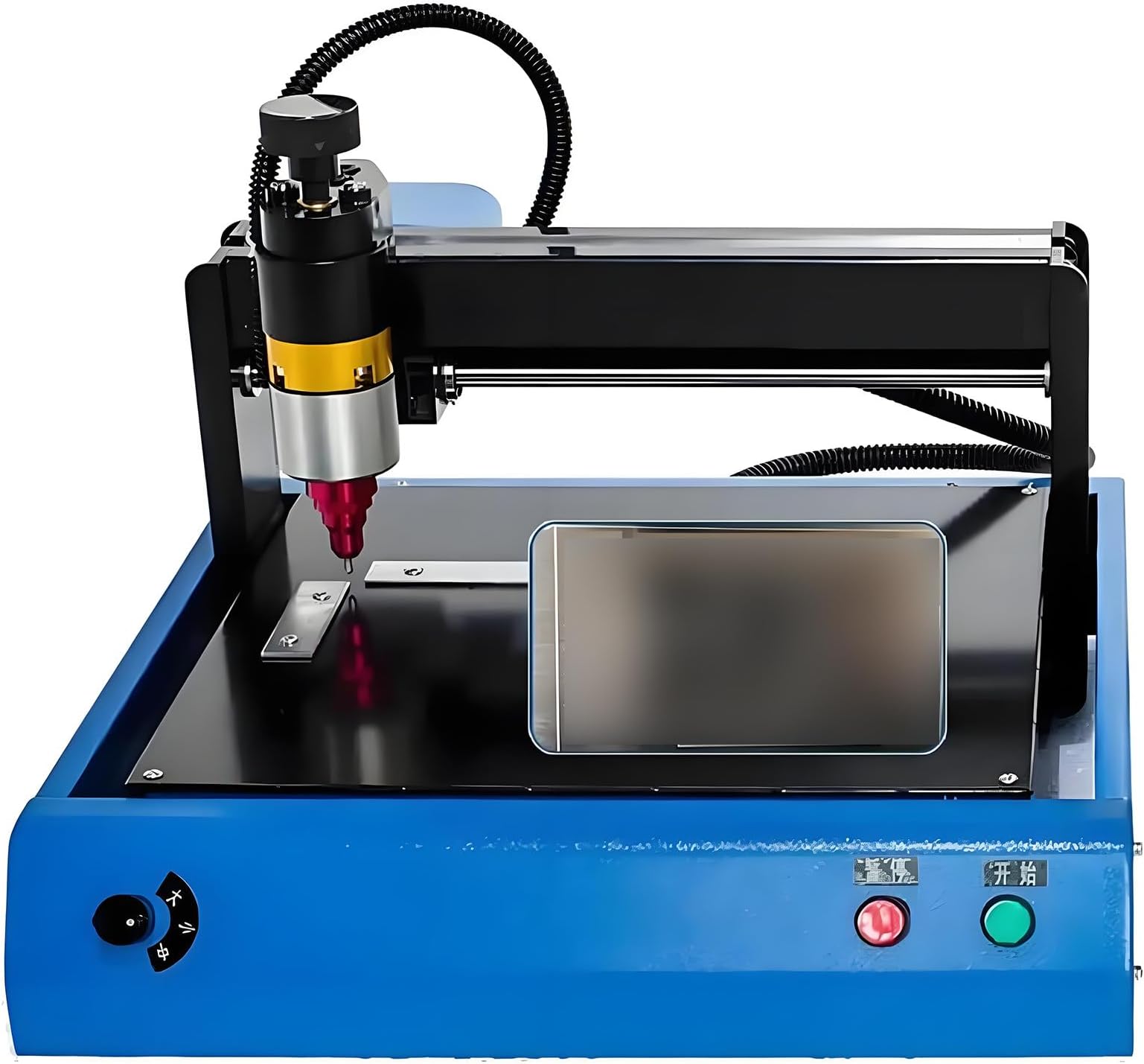 Electric Metal Marking Machine Industrial Dog Tag Nameplate Engraving Machine Marking Engraver Stainless Steel Aluminum Engraving for Nameplate Dog Tag Steel ID Card 300x200MM