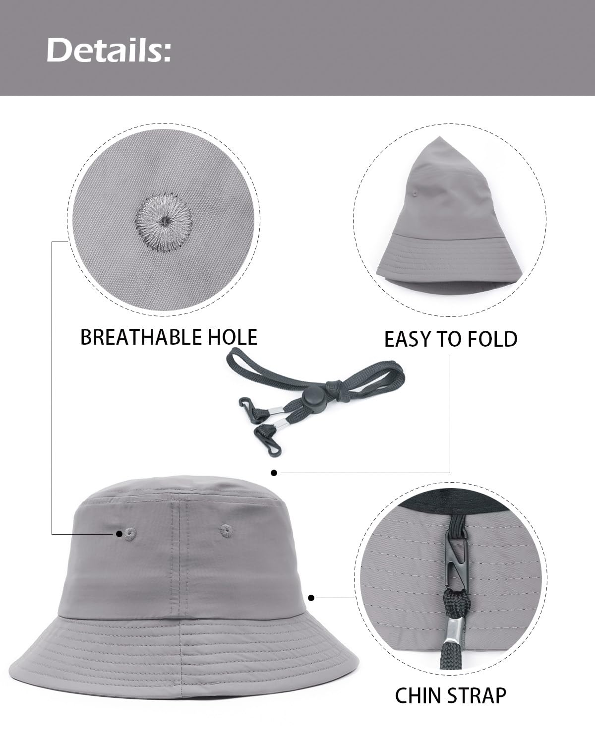 Feng Shui， L/XL/XX-Large Sombreros De Cubo De Secado Rápido,Sombrero De Pesca Grande UV/UPF 50,Sombrero para Caminar Al Aire Libre De Verano Ligero con Protección Solar De Gran Tamaño
