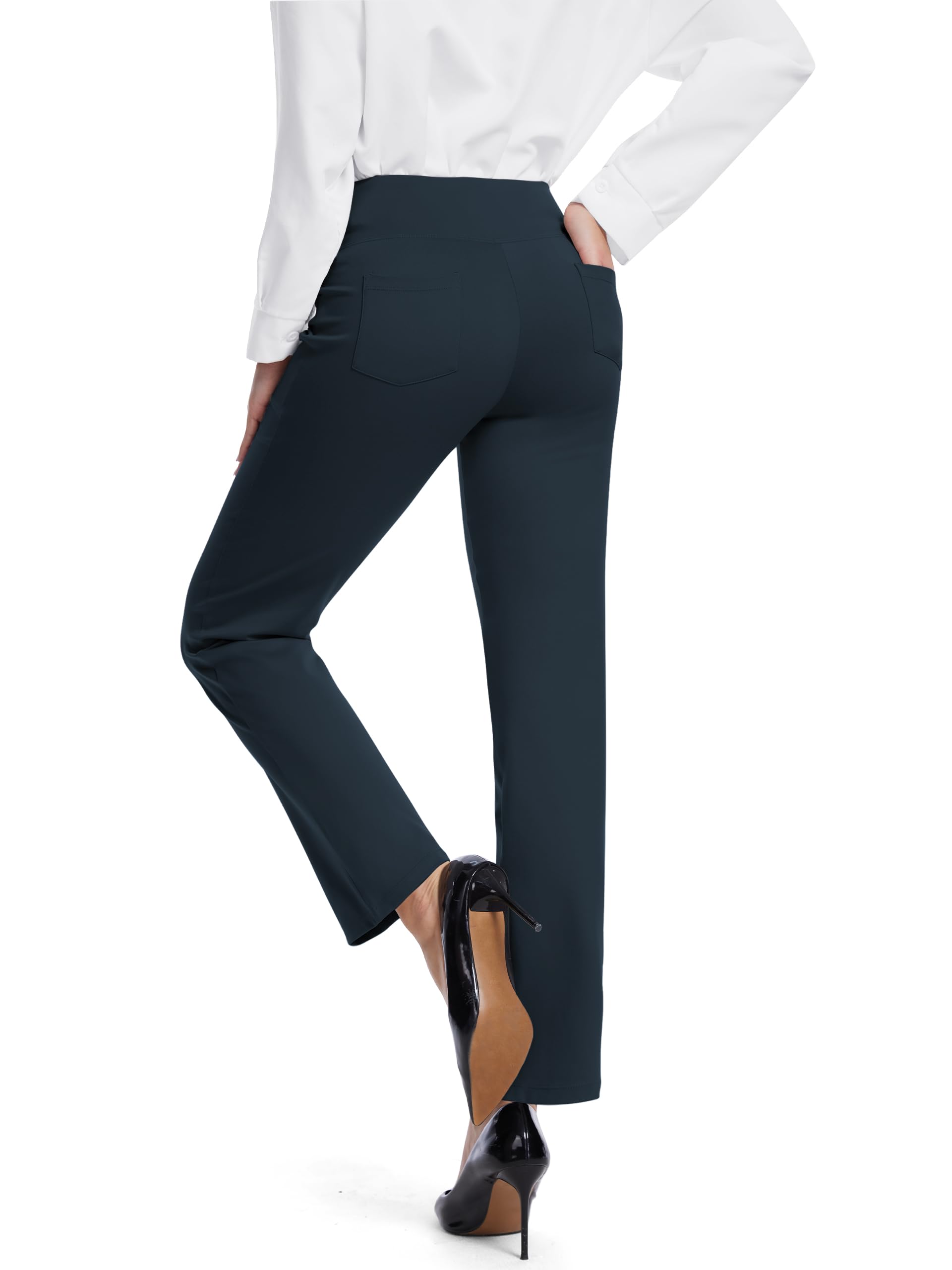 MOVE BEYOND Donna Pantaloni e Pinocchietti Bootleg da Yoga con 4 Tasche a Vita Alta Controllo di Pancia