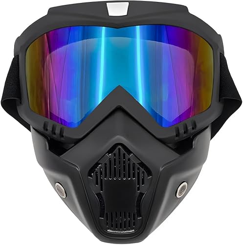 Gafas de motocross a prueba de polvo, gafas para casco de motocicleta, ATV anti-UV, máscara facial para jóvenes, hombres y mujeres (coloridos)