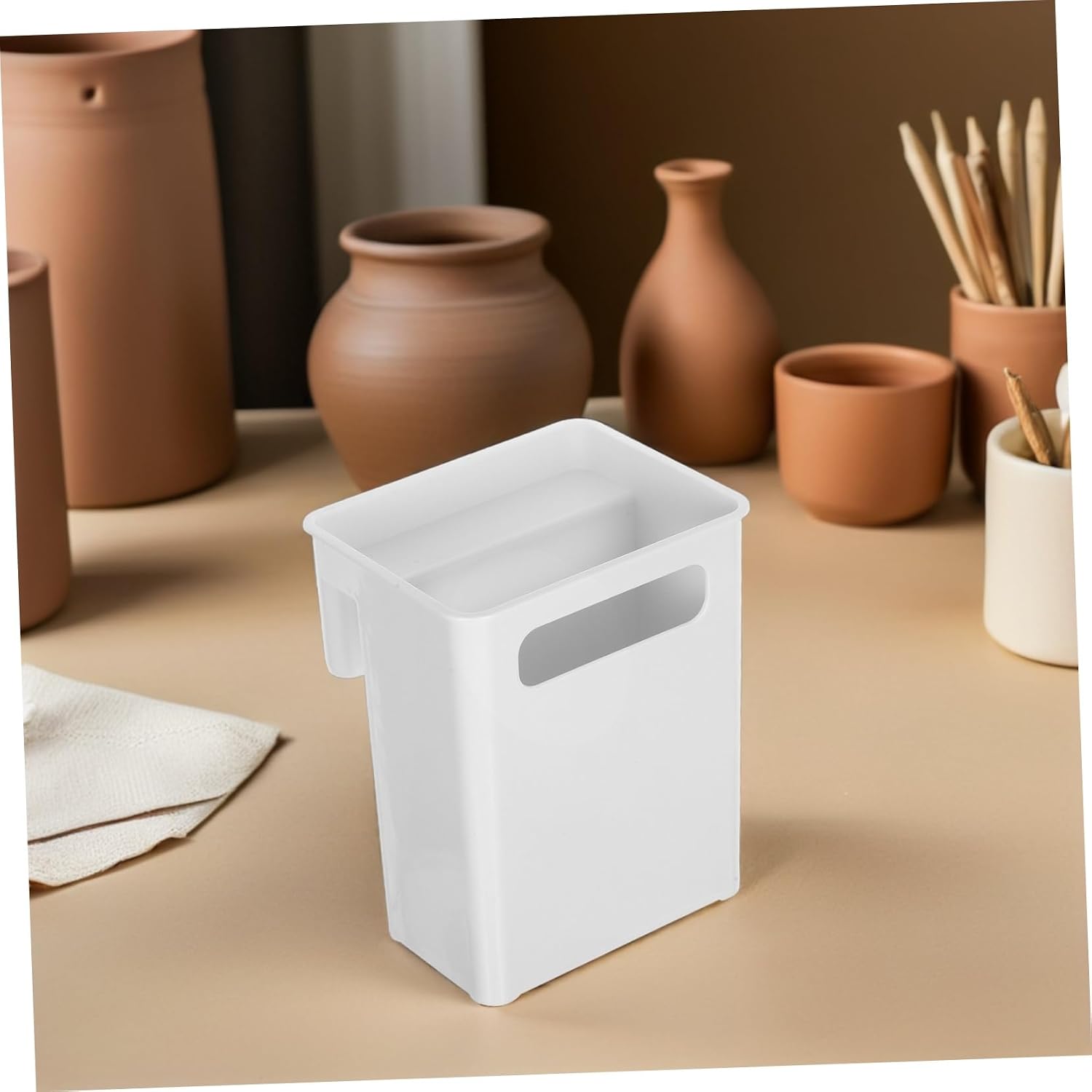 DIYEAH Hanging Clay Tool Storage Bin for Pottery Wheel Space Saving Waste Collection Organizer Durable Design for Efficient Water Use for Schools Studios