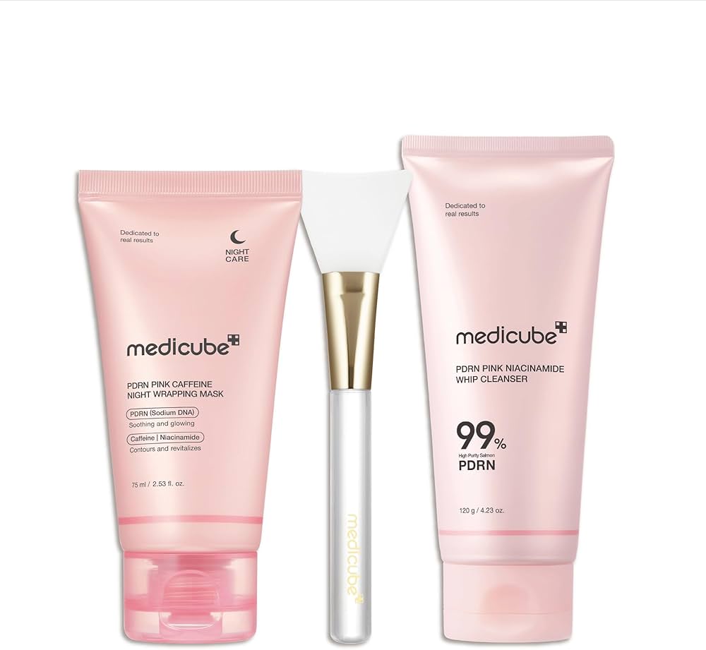 medicube PDRN 99 スキンケアセット Amazon.com: medicube Salmon DNA PDRN Trial Kit | Glass Glow Mini