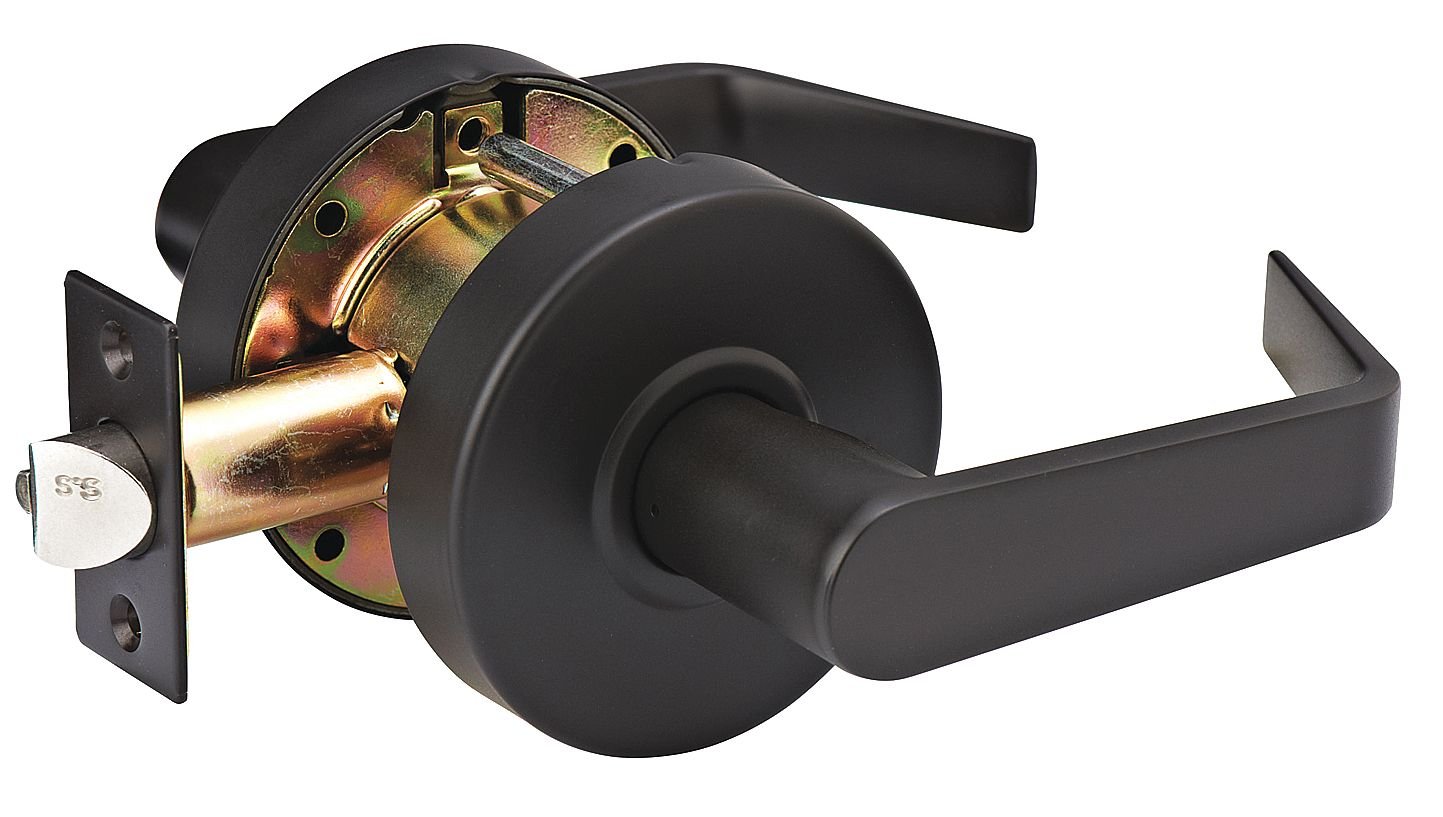 Heavy Duty Lever Lockset, Angled, Passage