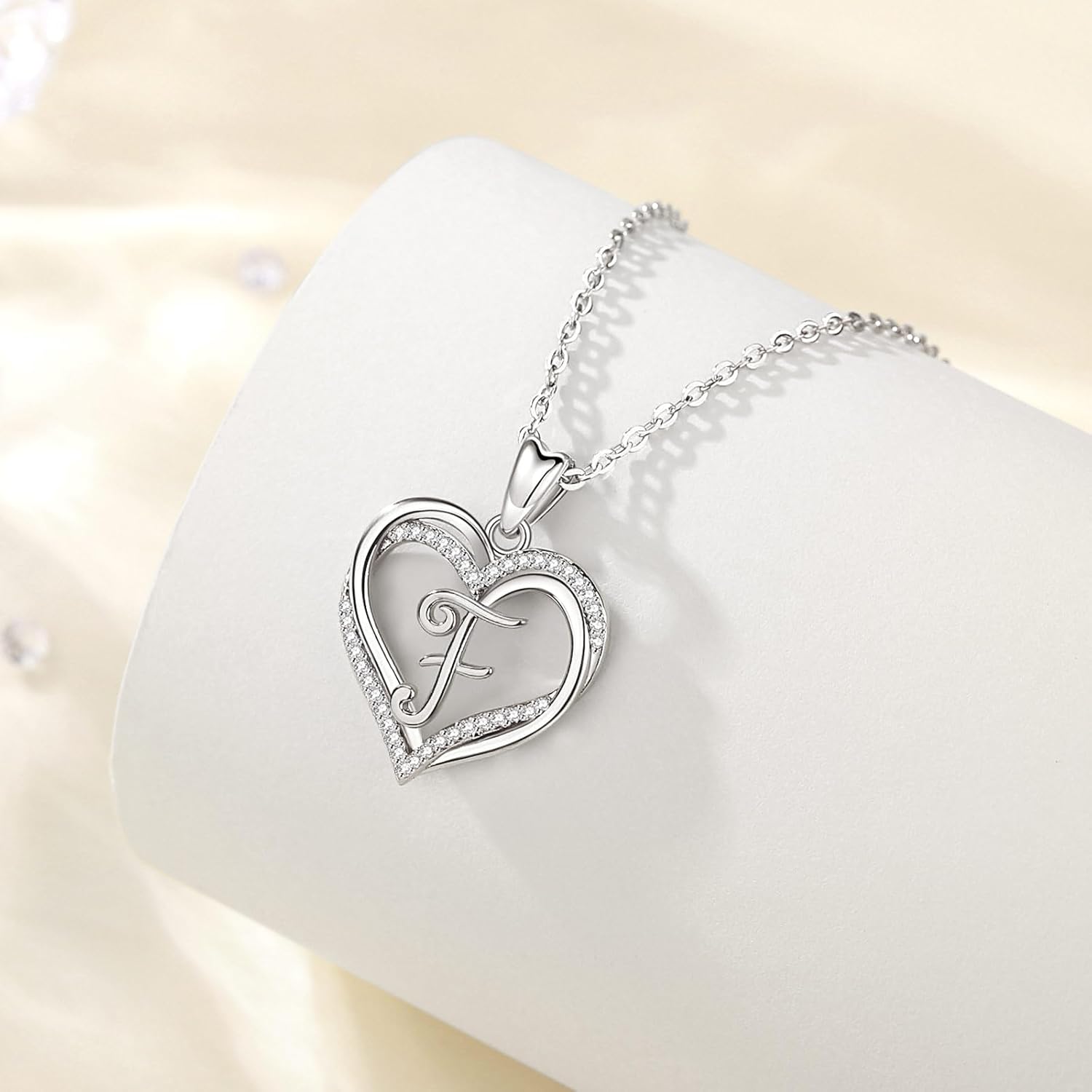 INFUSEU Unique Initial Necklaces for Women Girls Small Heart Letter Jewelry, Meaningful Personalized Gifts - Image 9