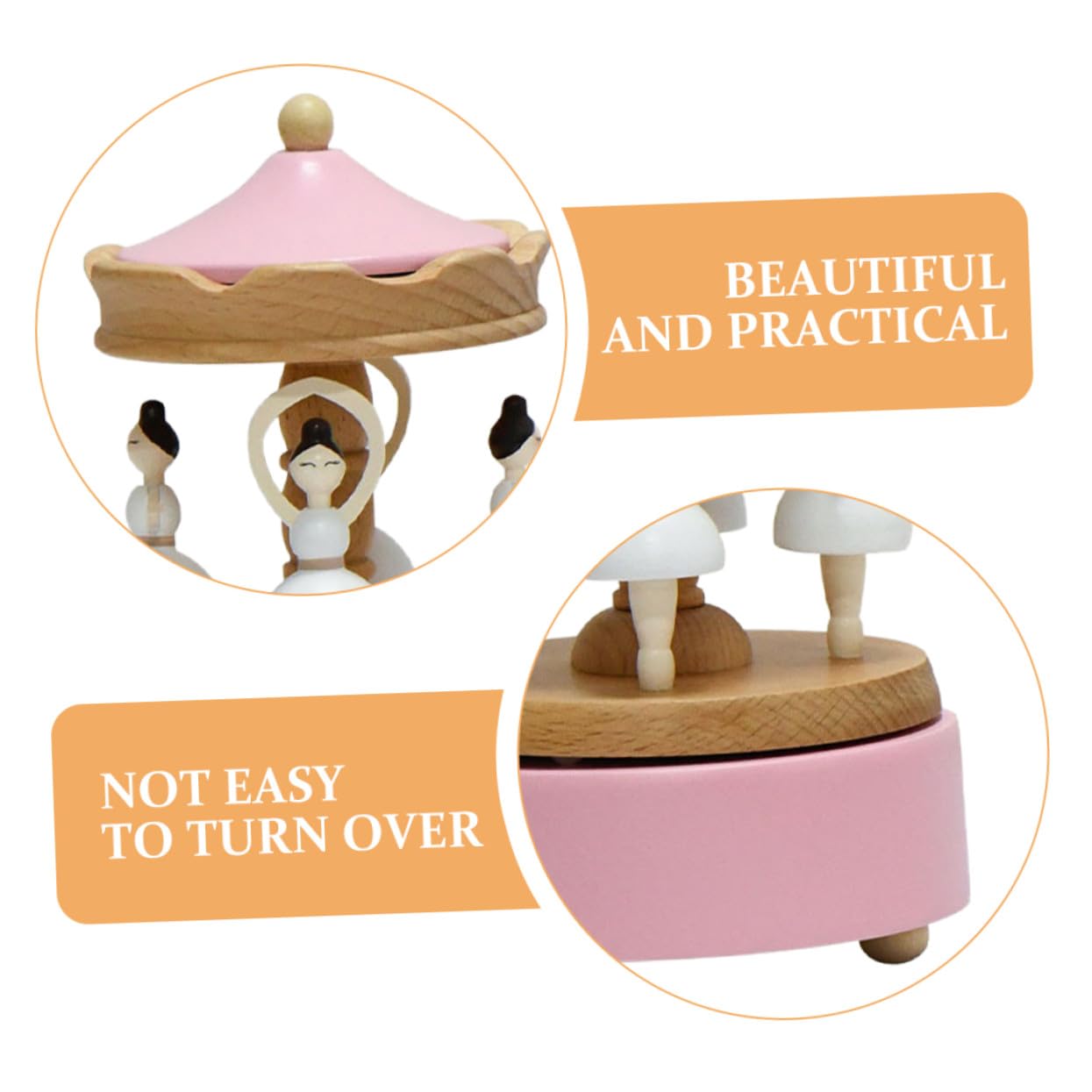 Cabilock Caja Música Bailarina de Madera Giratoria con Figura de Bailarina para Decoración y Regalo y Coleccionable para del Ballet
