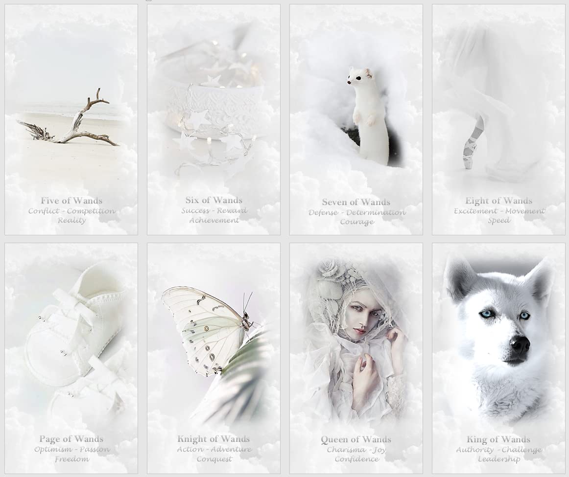Generic White Sense Tarot Cards Deck Heaven and Paradise Tarot et Oracle Cards Deck