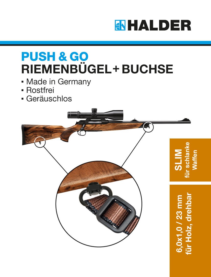 PUSH & GO Riemenbügel SLIM 6,0x1,0 für 23 mm Riemenbreite
