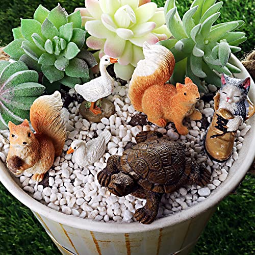 Seninda 6Pcs Mini Fairy Garden Accessories Micro Landscape Ornaments Miniature Figurines Outdoor Statues Lawn Decor #TOP3