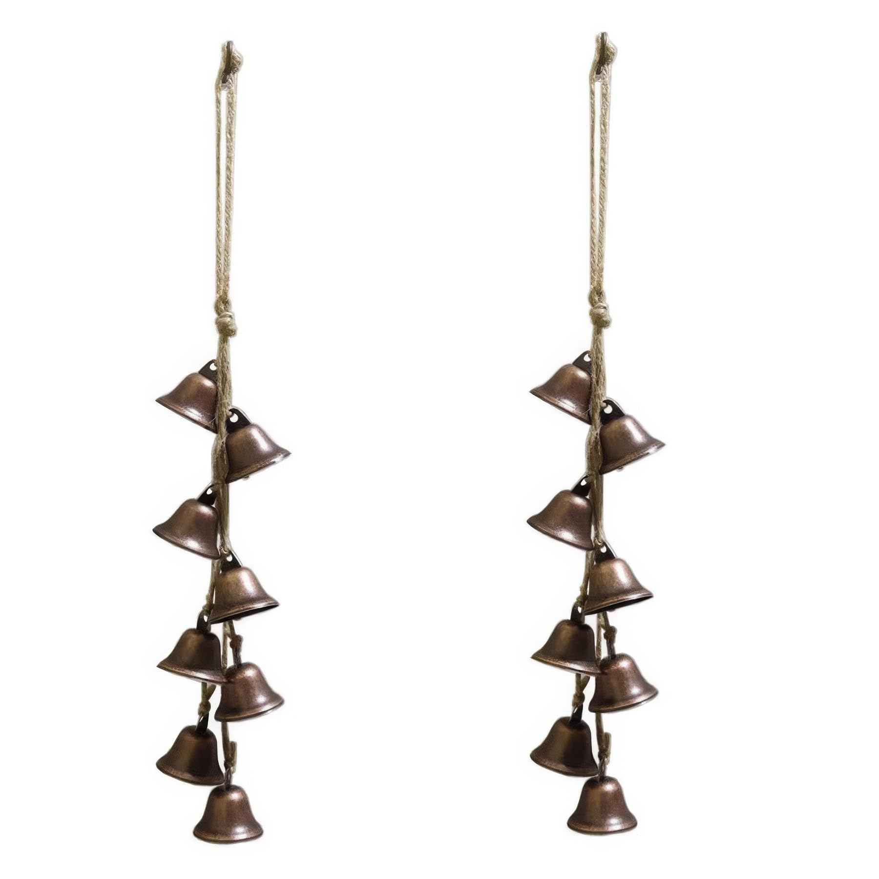Witch Bells 2Pcs, Bronze Colour Hanger Wind Chimes, Boho Style Home Decor, Witchcraft Supplies for Clear Negative Energy