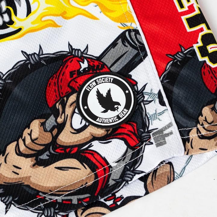 Flow Society Angry Fastball Boys Athletic Shorts White