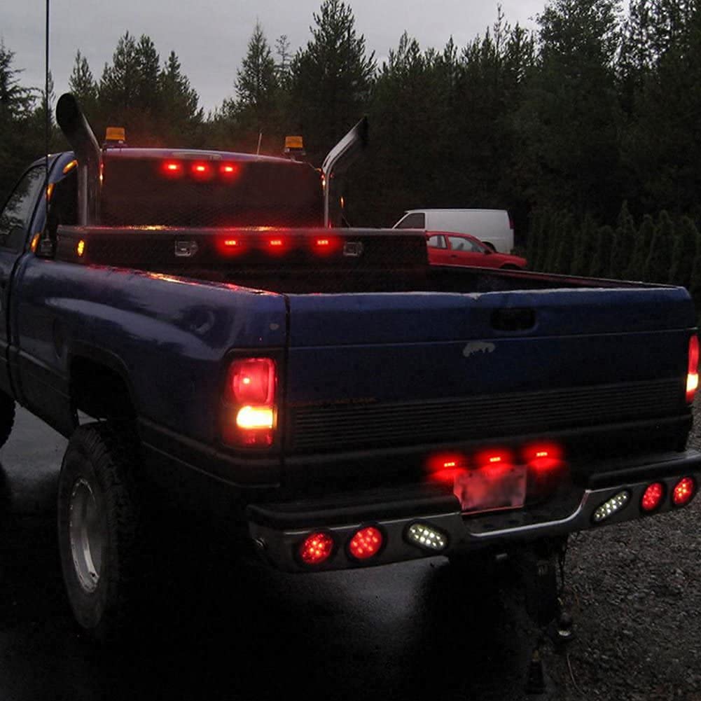 Catinbow 17” LED Red Truck Trailer Identification Light Bar, 3 Light 9