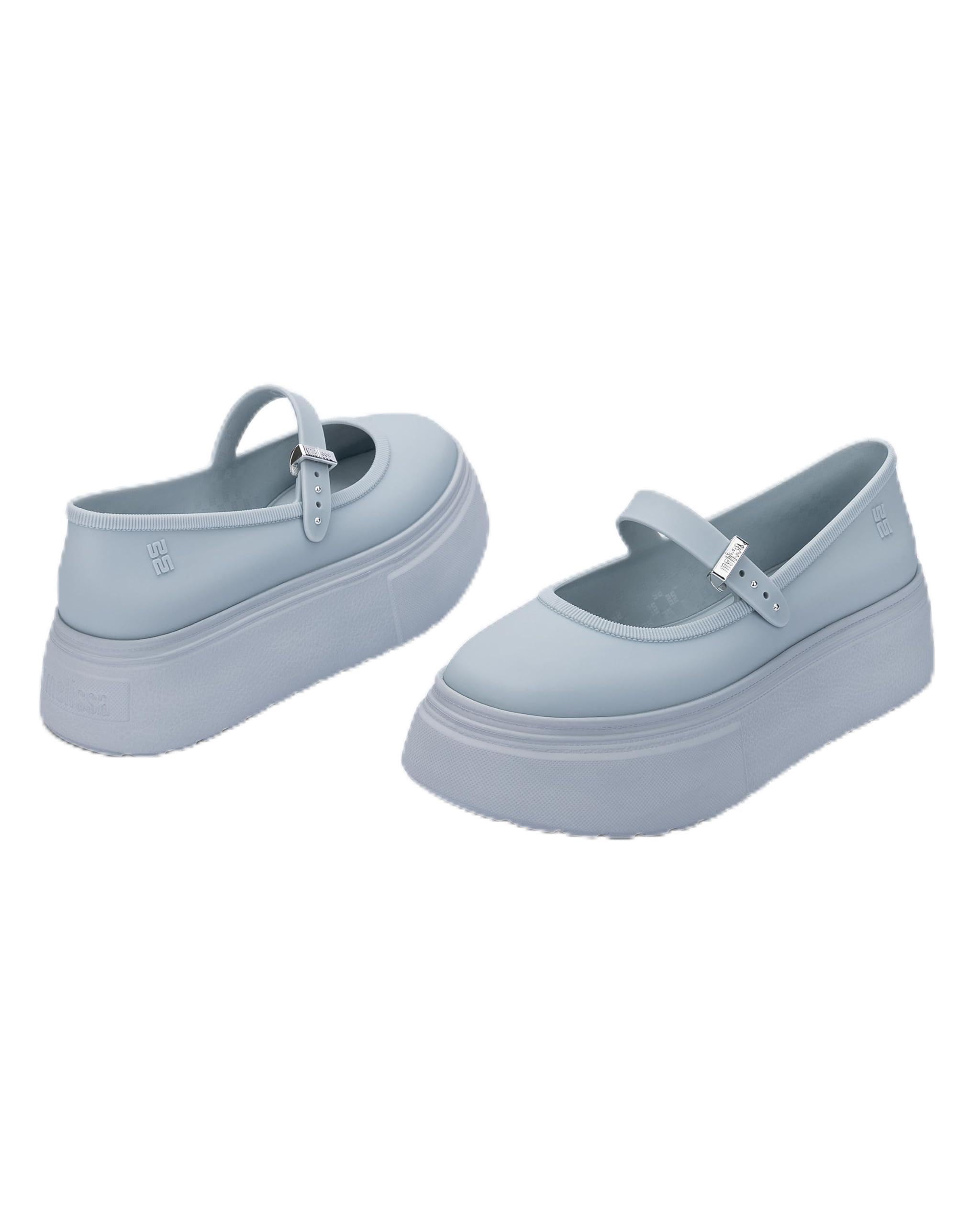 Melissa Soft Ballerina Platform for Women, Black/White, 9