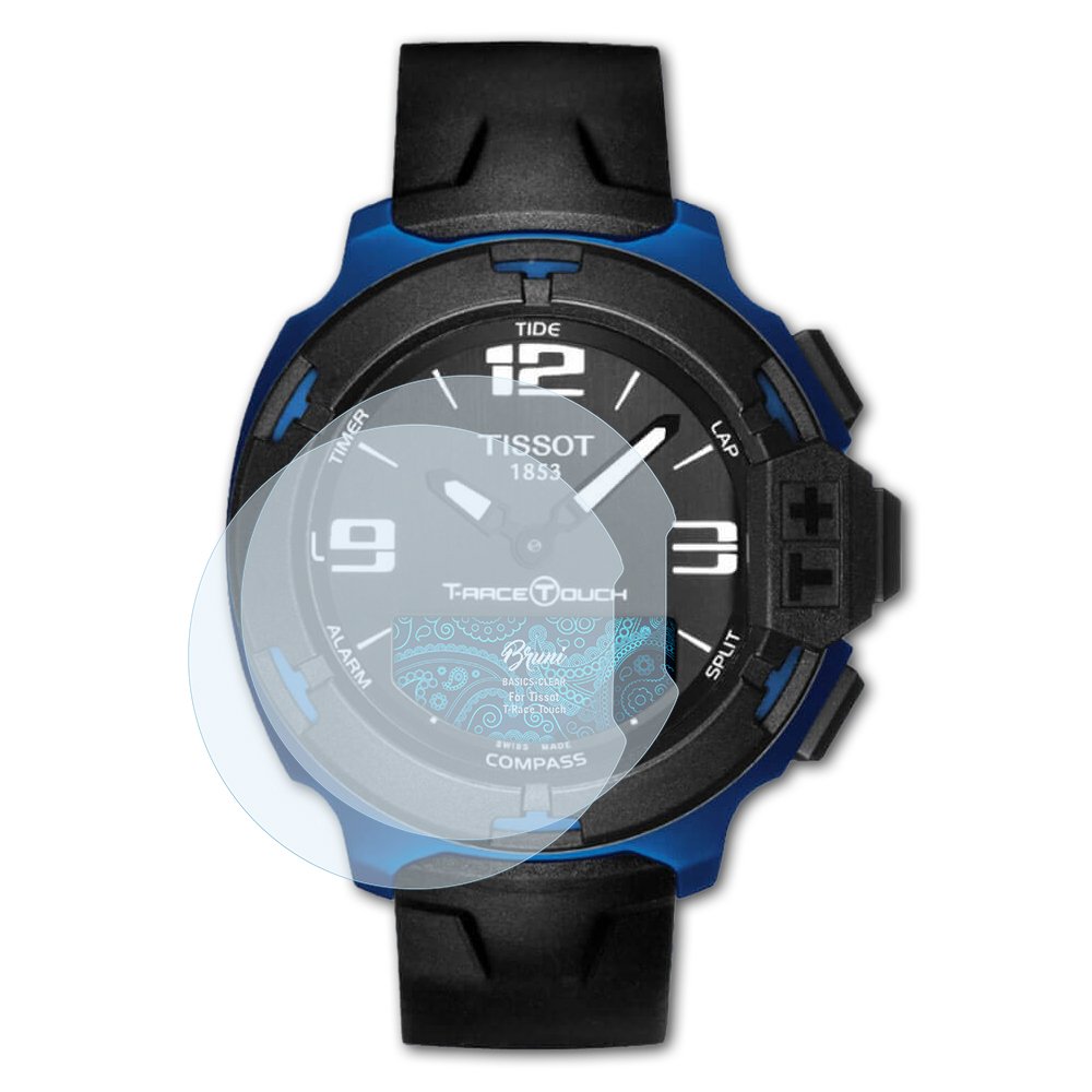 BruniBruni Screen Protector compatible with Tissot T-Race Touch Protector Film, crystal clear Protective Film (2X)