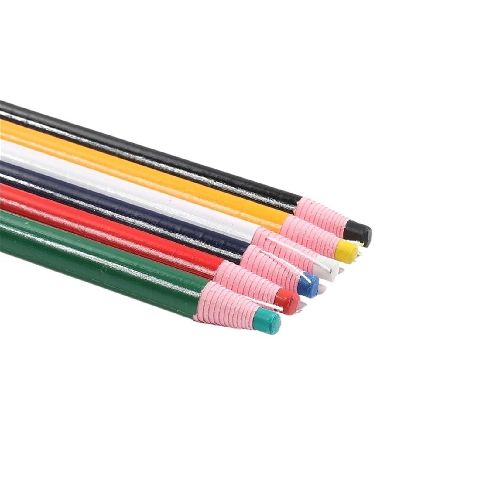 Tiza costura Lápices for coser sin cortes, 6 colores, rotulador de tela, tiza for coser, lápiz for ropa, accesorios de costura a medida para Tela(Mixed Color 6pcs)