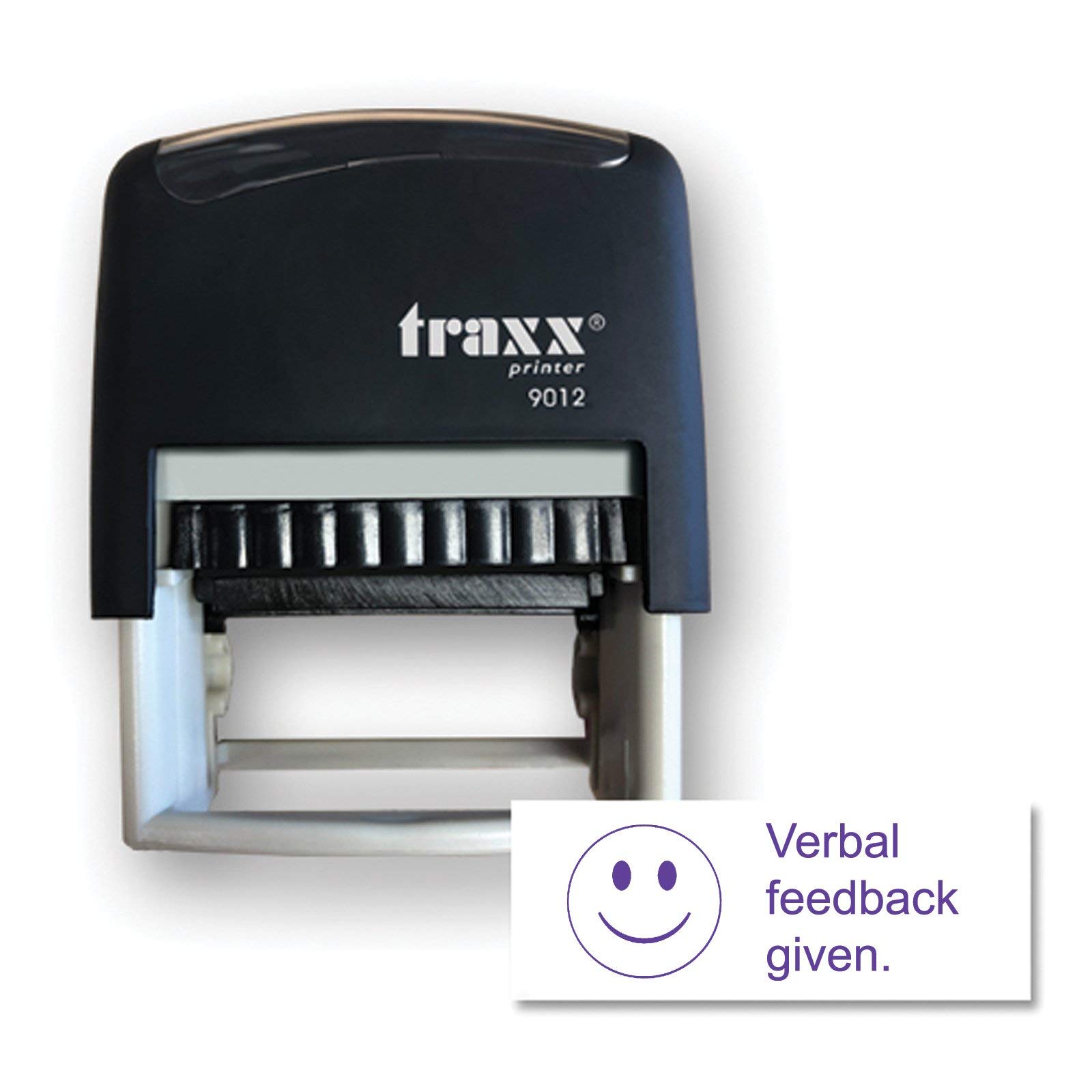 Traxx 9012 Stock School Teacher Stamps *Verbal Feedback Given Design in Violet Ink*