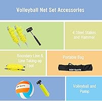 Vista 5 de Volleyball Net Outdoor,Portable Volleyball Net for Backyard,Volleyball Set,Volleyball Net Set for Adults on Lawn, Adjustable Volleyball
