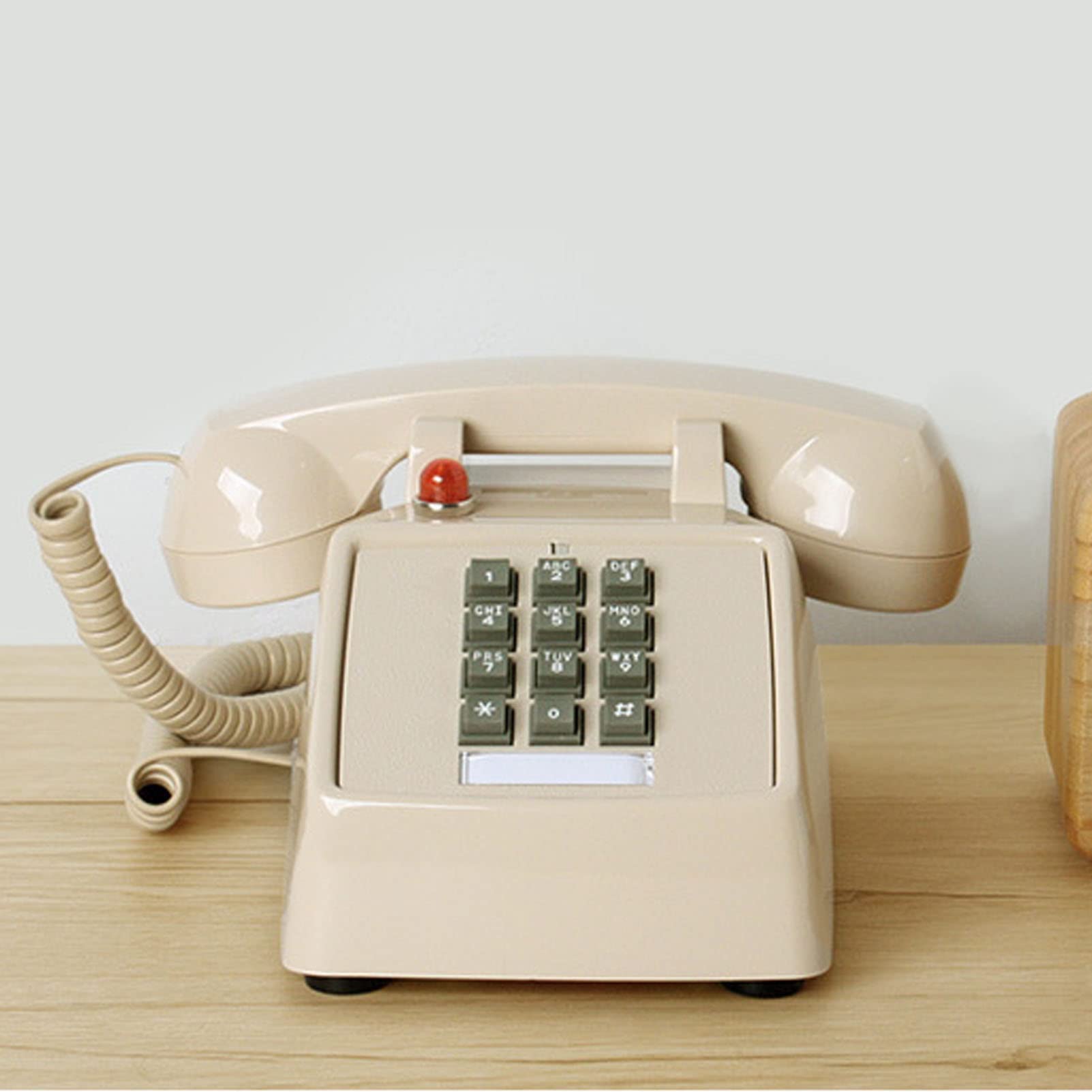 Téléphone Fixe rétro, téléphone Fixe Vintage pour la Maison, Le Bureau, téléphones rétro avec Sonnerie Authentique et Cordon bouclé pour Le café de l'hôtel à la Maison