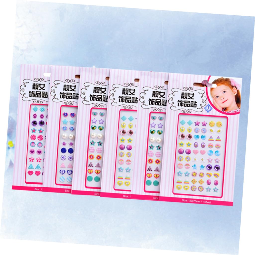 FRCOLOR 18 Fogli Adesivo Per Unghie a Stella Creazione Di Gioielli Decalcomania Scrapbooking Per Bambini Bomboniere Pasquali Ornamento Per Unghie Pianeta Borsa Da Festa Gemma Ragazzina