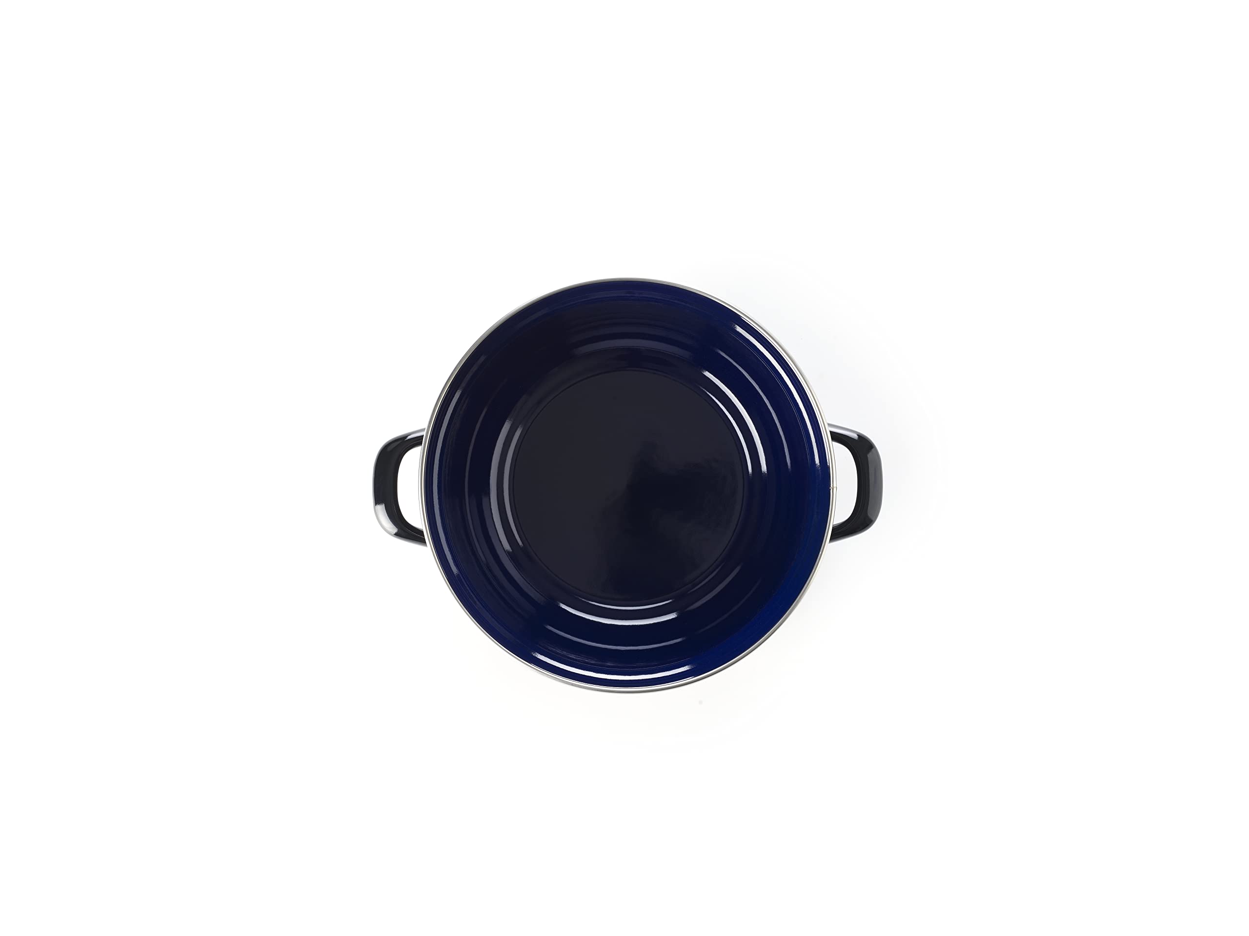 BK Indigo Cacerola Tradicional Holandesa con Esmalte Alemán y Tapa con Revestimiento Cerámico Antiadherente sin PFAS, 24 cm/4,2 Litros, Inducción, Apta para Lavavajillas y Horno, Negra