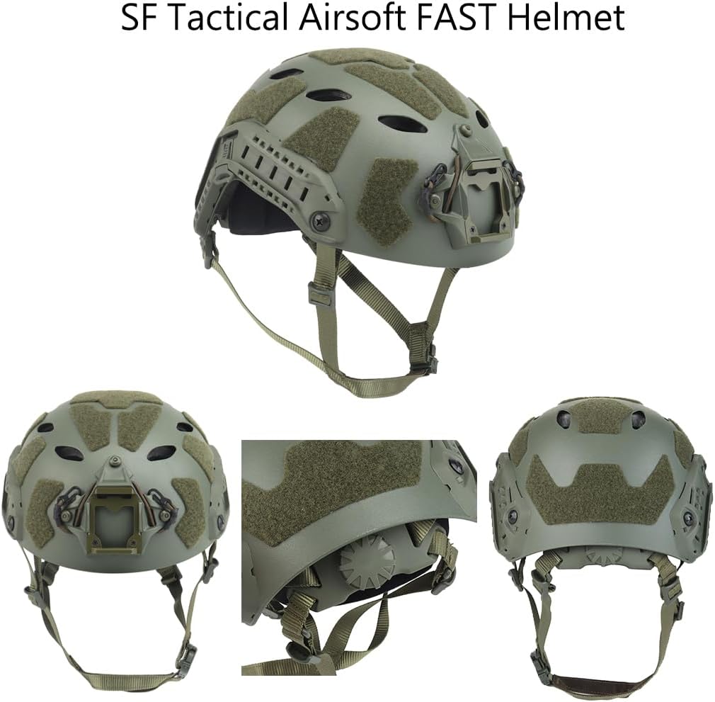 Airsoft Fast Helmet with Mask, Goggles and Helmet Cover, Multifunctional Tactical Gear Set, for Airsoft Hunting Outdoor Sports Paintball BB CS Game D