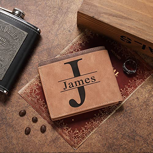 Facoy Customized Men Wallet With Name And Picture, Personalized Wallet For Men With Photo & Text, Gifts For Husband Bf Dad Son Groomsmen, Birthday Anniversary Father's Day Christmas Gifts #TOP4