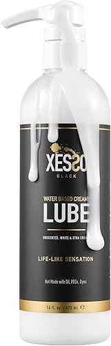 Miniatura 10 de XESSO Lubricante cremoso a base de agua, sin perfume, 2 paquetes de 32 onzas líquidas, total de 64 onzas líquidas. Antideslizante, grueso y blanco