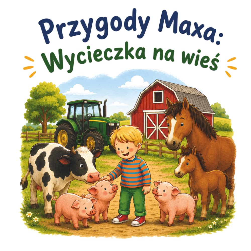 Przygody Maxa: Wycieczka na wieś: Książeczka edukacyjna dla dzieci o zwierzętach na wsi i traktorach