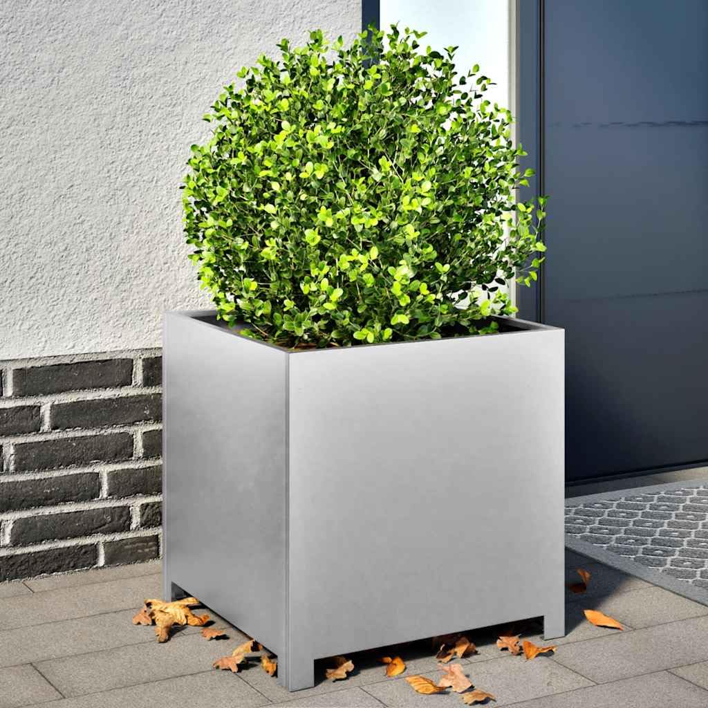 vidaXL Jardinière 50x50x50 cm Acier galvanisé
