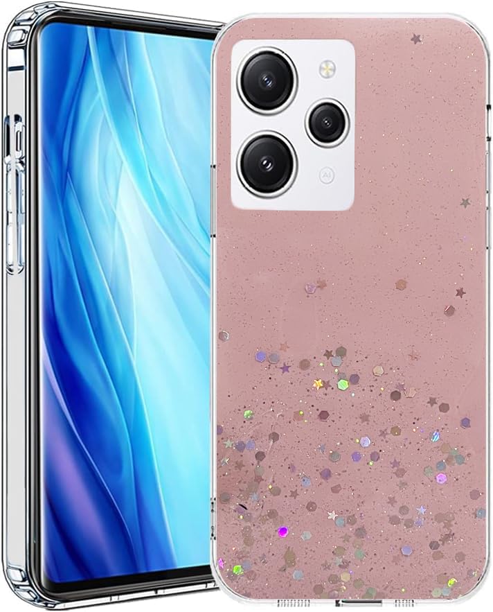 VONZEE® Glitter Case Compatible with Redmi 12 4G, Non Moving Glitter Stars Cover Soft TPU + Hard PC Bumper Bling Cover for Women Girls Protective Shockproof Phone Case (Pink) (B0CJF8D2TS) Amazon Price History, Amazon Price Tracker