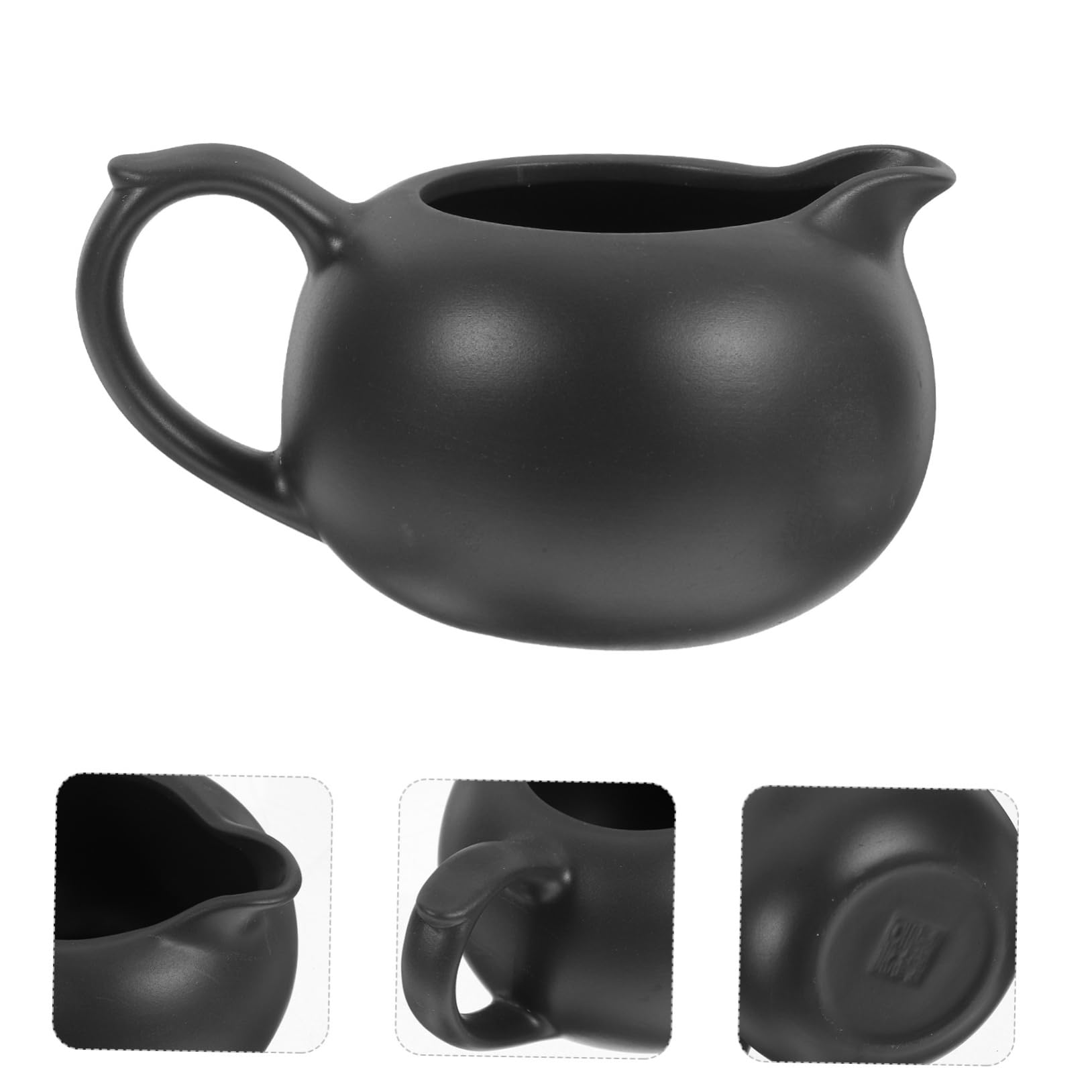 IMIKEYA Dispensador de Leche de Cerámica Pequeño Boquilla Única para Servir Leche y Café en Restaurante o Cafetería, Diseño Elegante y Funcional para Mantener la Mesa Limpia