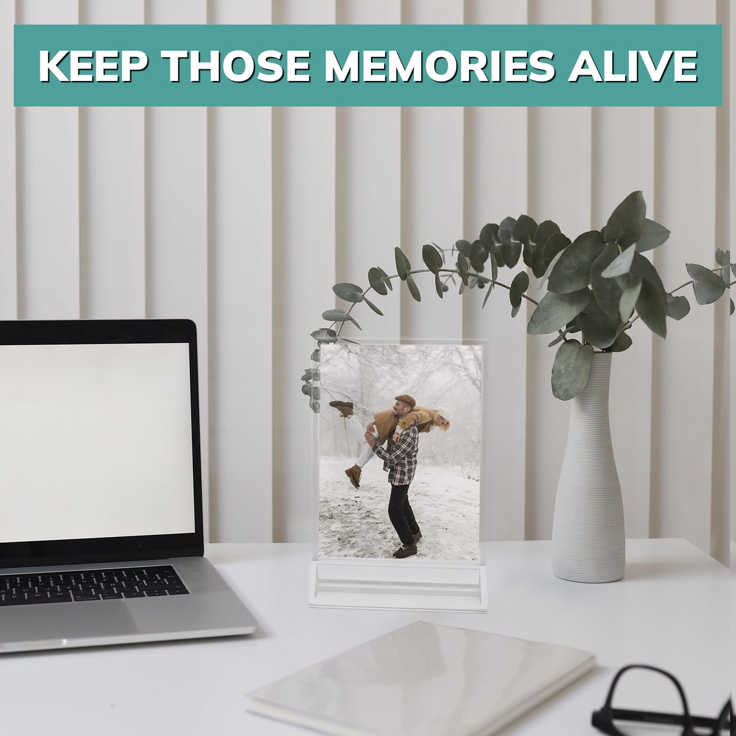 ✨人気商品✨ ディスプレイスタンド クリア アクリルホルダー フォトフレーム Amazon.co.jp: フォトブースフレーム - 5 x 7インチ 耐久性 クリスタル