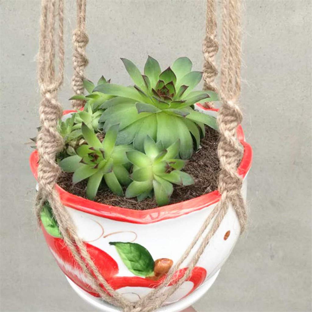 Colgador De Macramé Para Plantas De Interior Con Cuentas De Madera, Macetas  De Macramé Sin Borla, image size:1024x1024