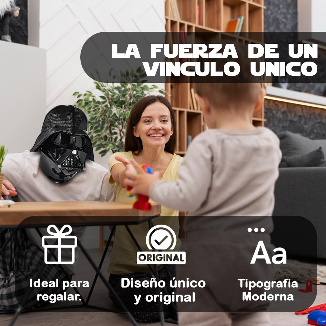 Evyre | Regalo Día del Padre | Camiseta Papá Personalizada + Body Bebe O Camiseta Hijo/Hija Star Wars Jedi Darth Vader, Guerra De Las Galaxias | Camisetas Personalizadas De Algodón para Padre E Hijo