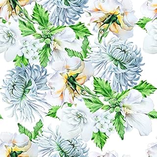Peel and Stick Wallpaper Green/Blue Floral Wallpaper for Living Room Self Adhesive Floral Wallpaper Sticky Back Plastic Roll Vinyl Wrap for Furniture Walls Bathroom Wallpaper Waterproof Contact Paper