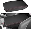 INTGET Car Center Console Armrest Cover for Subaru CrosstrekImpreza Accessories 2024 Leather Arm Rest Box Lid Middle Console Seat Cover Protector Red Stitches, 2024