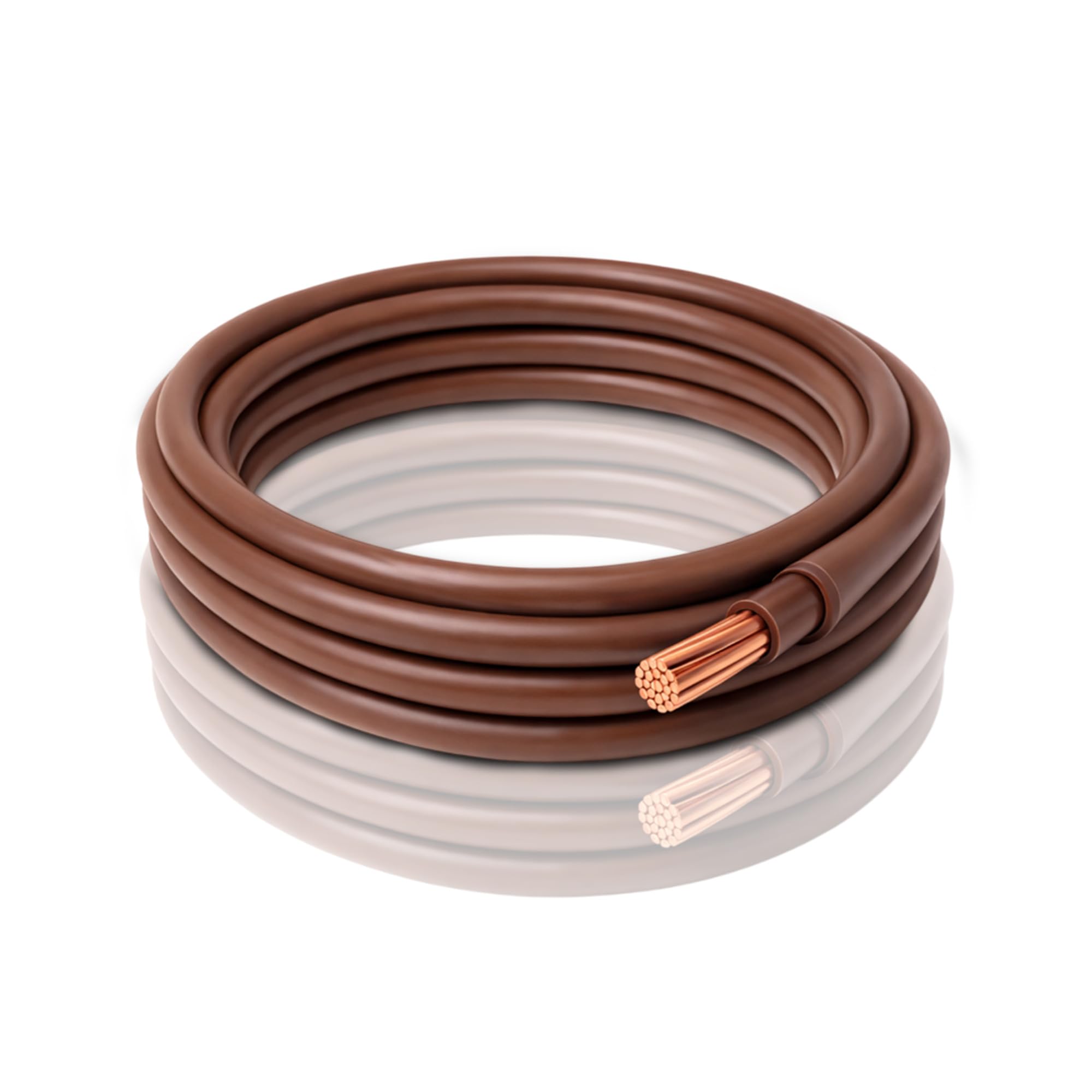 LampStation Single Core 16mm² 300/500V Brown Round PVC Cable 6181Y - Stranded Copper Meter Tails, Electrical Supply Wire for Consumer Unit - BASEC Approved - 10 Metres