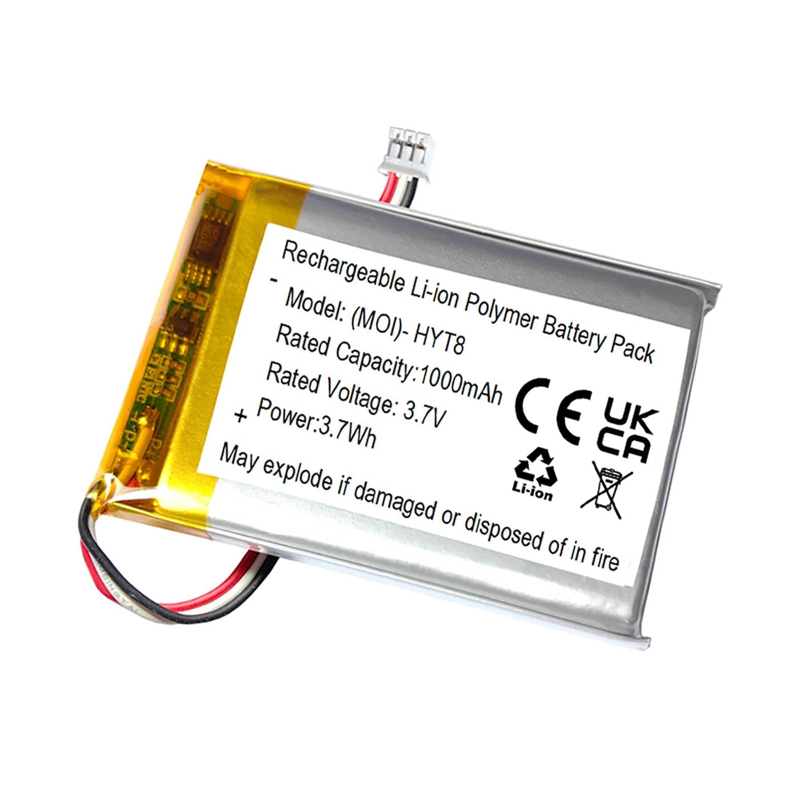 Batteria ricaricabile da 1000 mAh, 3,7 V, ricambio per HelloBaby HB66, HB66 Pro, HB31, HB6231, HB24, HB6233, HB6339 Video Babyphone