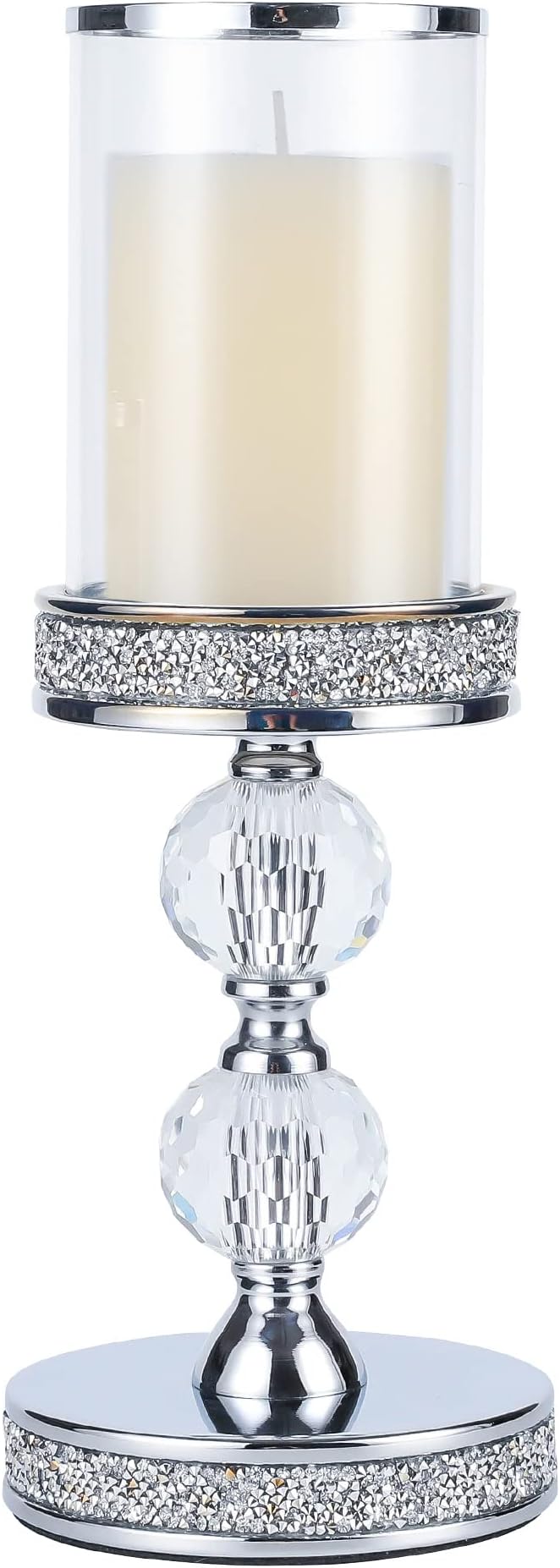 Candle Holders for Pillar Candle, Pillar Crystal Candle Holders, Candlesticks Holder for Wedding, Dining Coffee Table, Centerpieces , Home Decor CH00XM