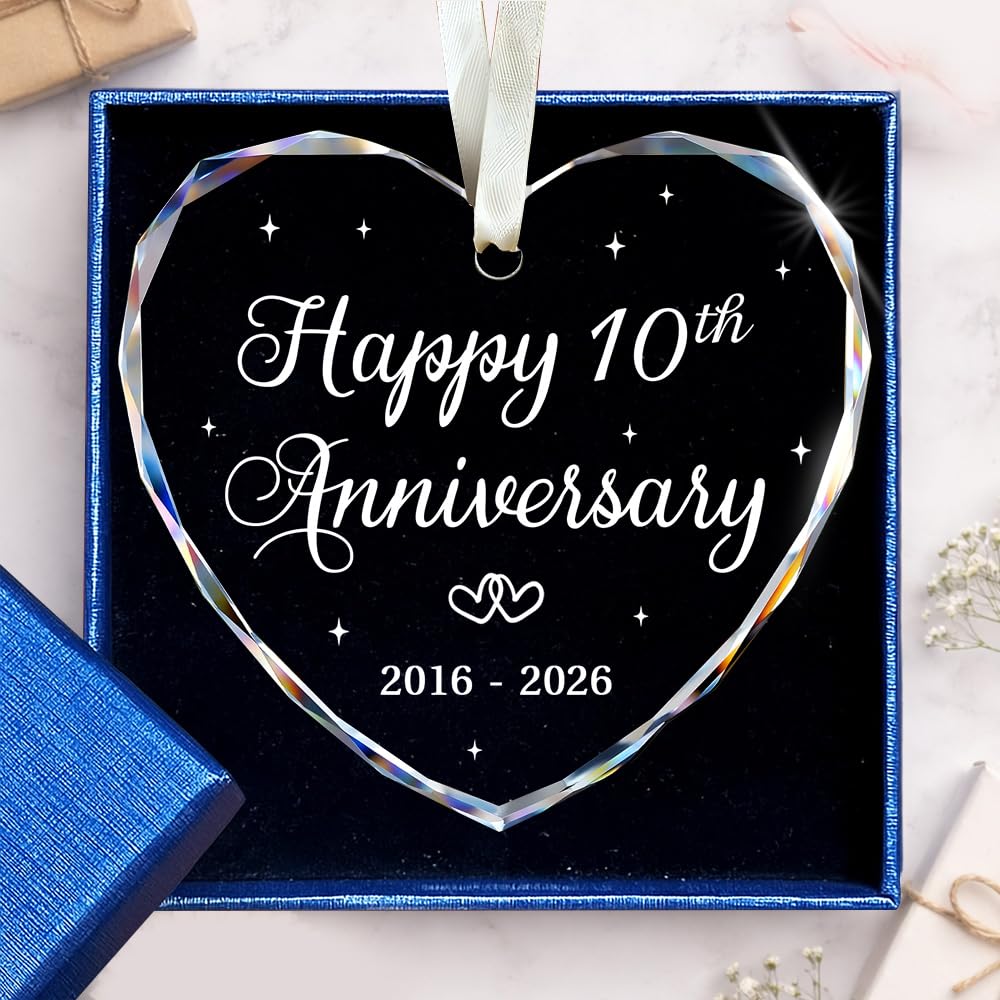 Amazon.com: BSQUIELE Happy 10th Anniversary Ornament - Valentine
