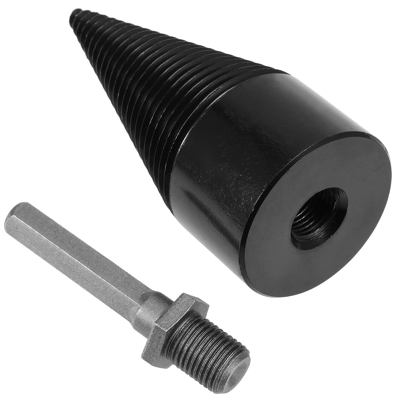 JEUIHAU Lot de 2 forets à bois de chauffage de 42 mm, tige hexagonale, perceuse portable et robuste pour couper le noyer, le chêne, le sycomore, le noyer