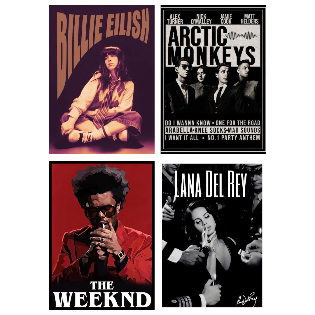 ADIGRAFIX Aesthetic Grunge Music Posters for Room and Hostel Decor