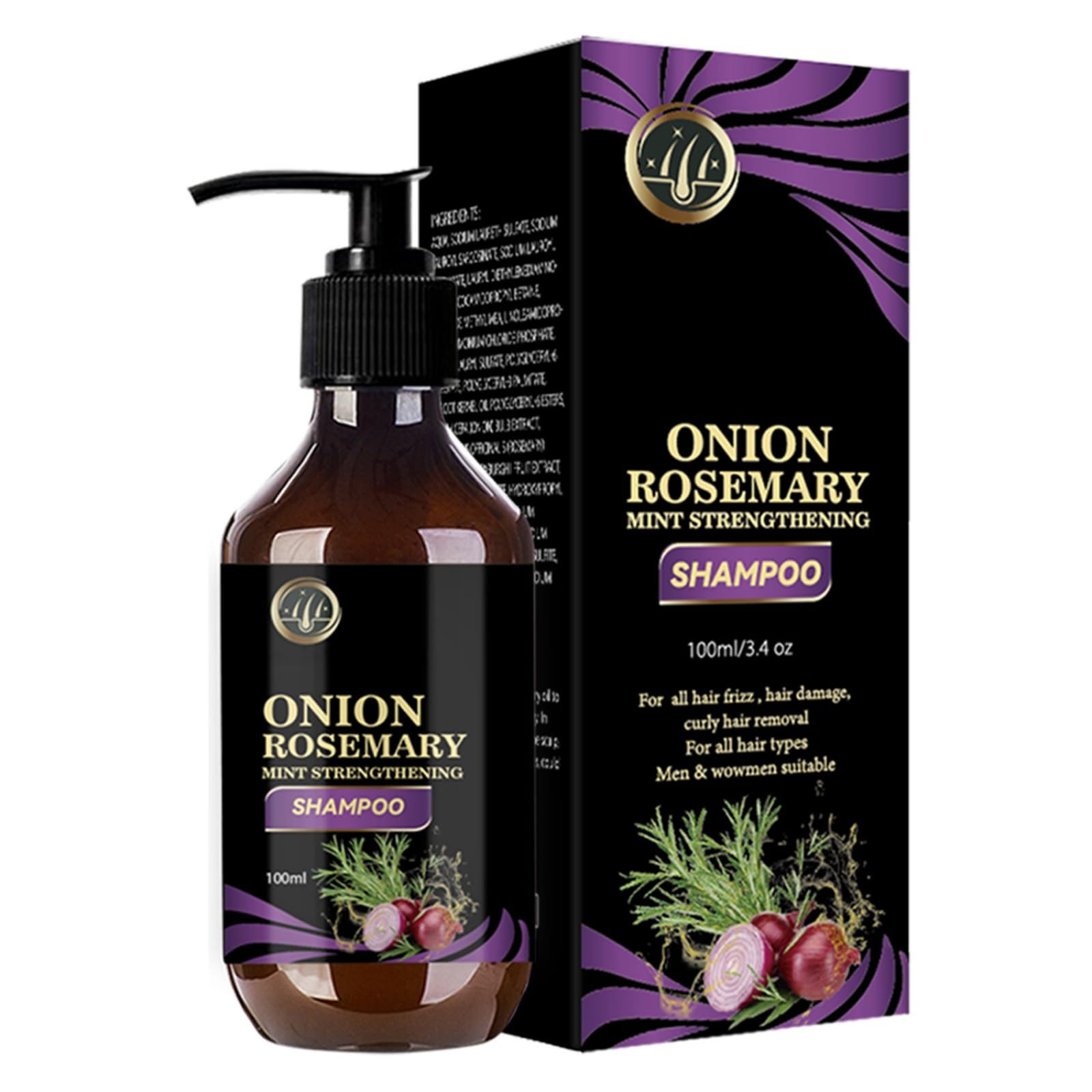 Onion Shampoo for Hair Growth with Rosemary for Stronger, Thicker, Healthier Hair, Onion Biotin Rosemary Shampoo for Hair Loss and Thinning Hair, Soft and Shine - Promotes Hair Growth