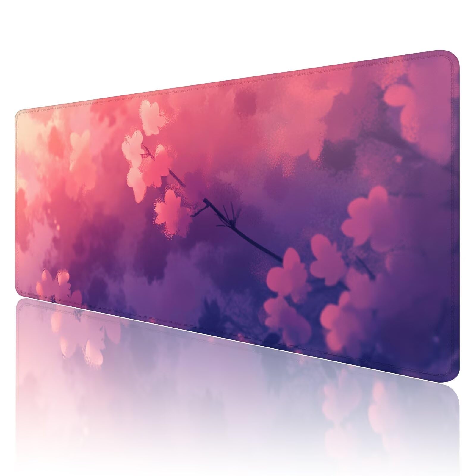 Tapis de Souris de Jeu Bleu Tapis de Souris XXL 1600x800x3mm Rose Tapis Souris Gaming Grand, avec Bords Surpiqués et Base en Caoutchouc AntidéRapant Surface, AméLiore La PréCision et La Vitesse D22
