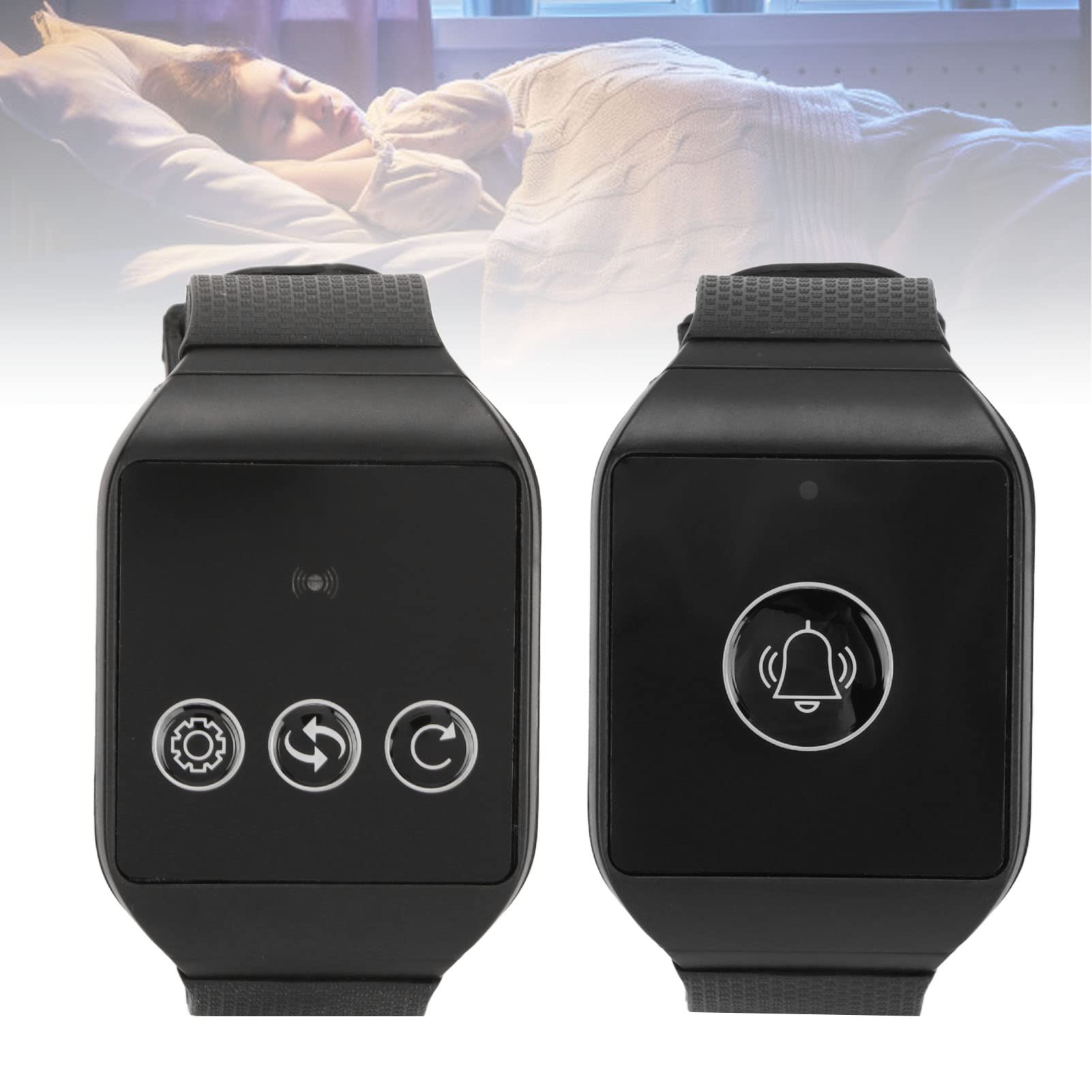 di Chiamata Cercapersone Wireless, Ricevitore da Polso Ricaricabile, di Chiamata Infermiere Impermeabile con Luce Lampeggiante, Vibrazione e Cicalino, Tecnologia Wireless RF, per