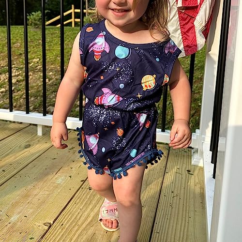 Baby Girl Clothes 0-24 Months Floral Sleeveless Baby Cowgirl Newborn Romper Jumpsuit Outfit Set with Headband2