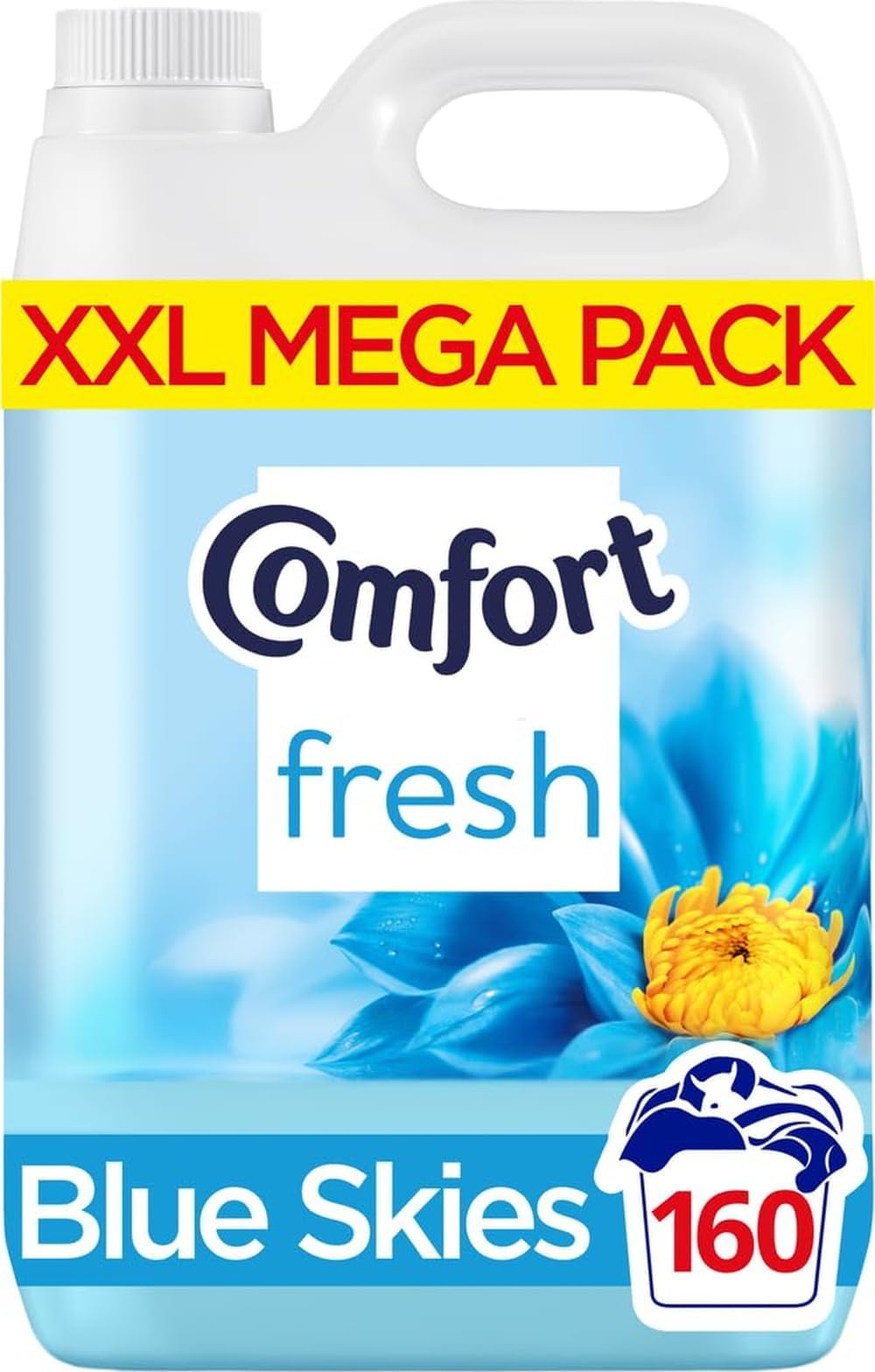 Comfort Fresh Blue Skies Fabric Conditioner Softener with Motion-Activated Fragrance Technology 100 Days of Freshness 160 washes (4.8 L)