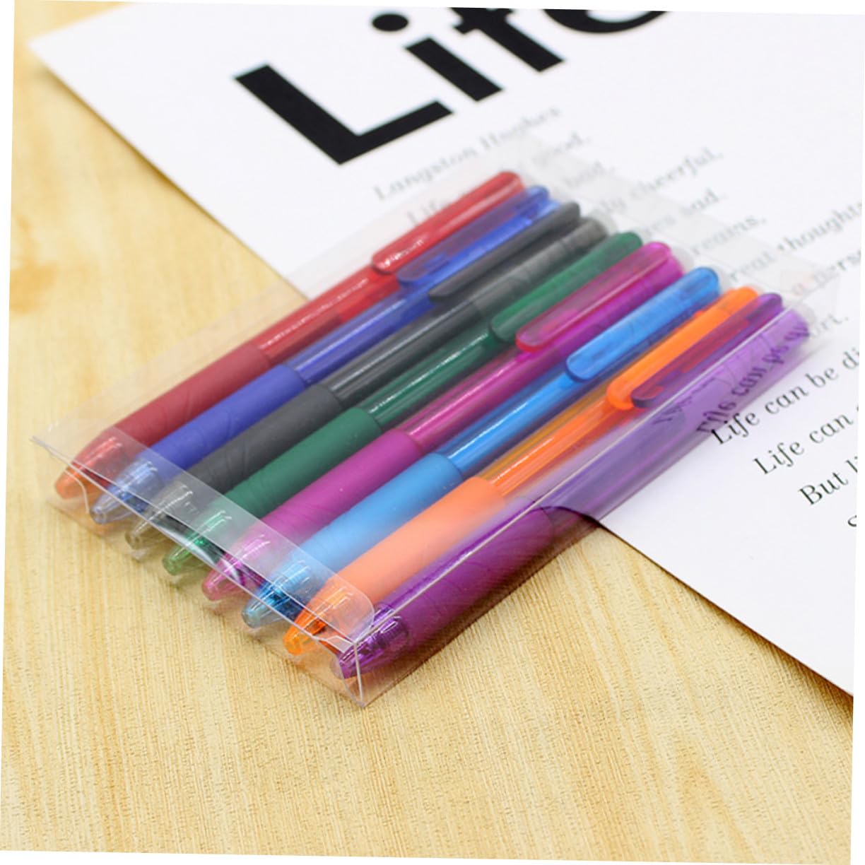 Angoily 24 Pièces Stylos Gel Effaçables de Stylos à Encre Gel Réutilisables pour Étudiants et Bureau Fournitures Décriture Précises et Polyvalentes